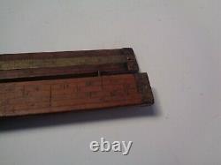 Rare S. A. Jones & Co Hartford Ct. Slide Boxwood Rule Ok Condition Must See