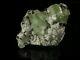 Rare Tabular Green Apophyllite & Stilbite on Chalcedony from India. Must see