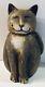Rare! Vintage Art Pottery Hand Made Smiling Cat Sculpture Figurine Must See B