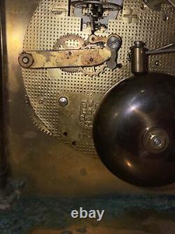 Rare Vintage Franz Hermle Brass Mantle Clock FHS 130-070 Must SEE