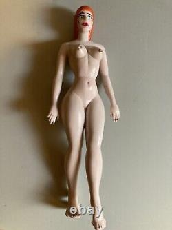 Redhead Voluptuous Amazon Woman Folk Art Doll Sculpture Statue MUST SEE