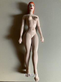 Redhead Voluptuous Amazon Woman Folk Art Doll Sculpture Statue MUST SEE