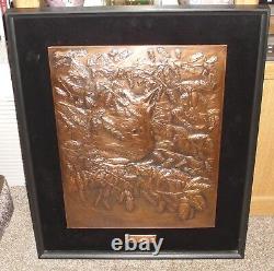 Repoussé Antiqued Copper THE PROVIDER One of a kind! Very Cool! MUST SEE! LOOK