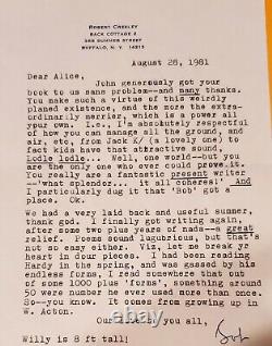 Robert Creeley Black Mountain Poet Excellent Letter Must See