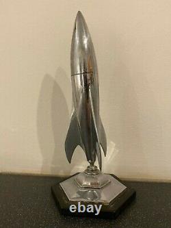 Rocket Table Lighter Planet Chrome plated retro must see 11