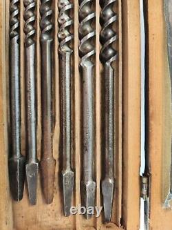 Russell Jennings 3 Tier Box Of Spur Auger Bits Must See