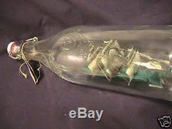 SHIP IN A BOTTLE- very unique, handcrafted, MUST SEE 24
