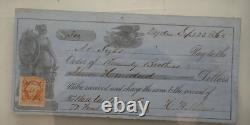Sept 23 1865 $300 Check Kennedy Brothers Massachusetts Lincoln Campaign Must SEE