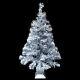 Silver & Grey Fiber Optic Christmas Tree Ever-changing Colors / Must See Video