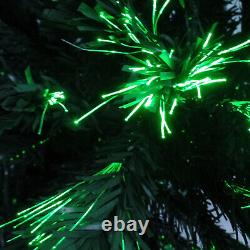 Silver & Grey Fiber Optic Christmas Tree Ever-changing Colors / Must See Video