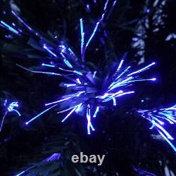 Silver & Grey Fiber Optic Christmas Tree Ever-changing Colors / Must See Video