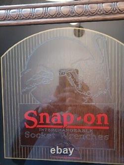 Snap On Tools #1 Worldwide Sales Award Wood Wall Clock MUST SEE 1991