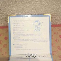 Snoopy 30 Must-See For Collectors 80S Showa Retro Phone Book Japan