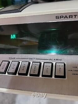 Spartus Space Age/Atomic Alarm Clock 1978 New Old Stock MUST SEE Vintage Green