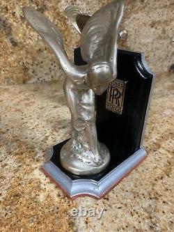 Spirit of Ecstasy Rolls Royce Black Lacquer Book Ends Custom Made MUST SEE