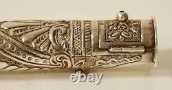 Stunning Antique English Sterling Silver Cigar Case Must See