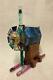 Stunning Sue Rioux Kaleidoscope'Sea Parrot' 3 Changing Wands & Stand Must See