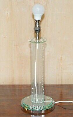 Super Cool Glass & Brass Designer Tall Multiple Column Lamp Must See Pictures