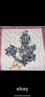 Super Stunning Rare Vintage Hand Sewn Embroidery & Appliqué, Must See 94 X 74