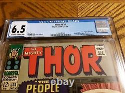 Thor 134 cgc 6.5 Presents Well Must See 1st High Evolutionary Man Beast Fafnir