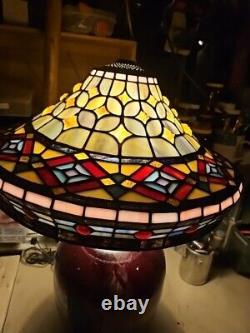 Tiffany Style lampshade 16.5x9x12 With Resin 3d Pieces Zero Breaks MUST SEE