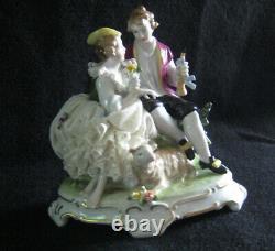 UNTER WEISS BACH COURTING COUPLE pre WWII 1930's vintage EXQUISITE MUST SEE