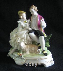 UNTER WEISS BACH COURTING COUPLE pre WWII 1930's vintage EXQUISITE MUST SEE
