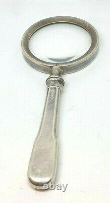 Unique Must See Vintage 800 Continental Silver Magnifying Glass -GREAT CONDITION