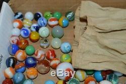 VINTAGE 1940's ERA MARBLE COLLECTION! AROUND 200 MARBLES! MUST SEE