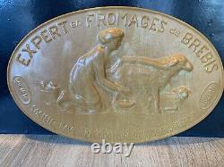 VINTAGE FRENCH ADVERTISING SIGN EXPERT en FROMAGES de BREBIS MUST SEE. RARE