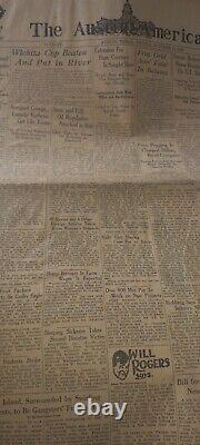 VINTAGE NEWSPAPER HEADLINE JAIL CRIME John Dillinger Escapes, Alcatraz MUsT SeE