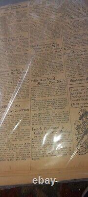 VINTAGE NEWSPAPER HEADLINE JAIL CRIME John Dillinger Escapes, Alcatraz MUsT SeE