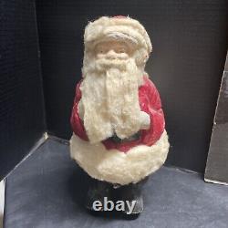 VINTAGE PAPER MACHE PULP SANTA CLAUS CANDY CONTAINER 8 1/2 RARE! Must See