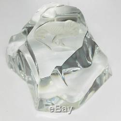 Val St Lambert, Cartier Lion Iceberg Crystal Paperweight withBox MUST SEE