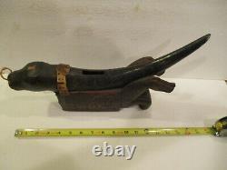 Very Odd Unusual Handmade Wood Carving of Dog Pony Donkey Must See