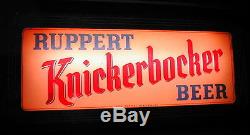 Very Rare 40's 50's RUPPERT KNICKERBOCKER DOUBLE SIDED LIGHTED SIGN MUST SEE