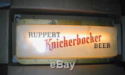 Very Rare 40's 50's RUPPERT KNICKERBOCKER DOUBLE SIDED LIGHTED SIGN MUST SEE