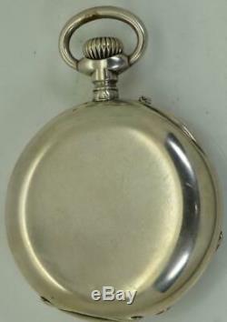 Very rare antique silver Masonic pocket watch c1890's. Fancy enamel dial. MUST SEE