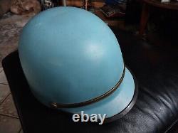 Vintage? 1960s Police Riot Blue Captains Helmet-SAFE QUEEN! A MUST SEE! 