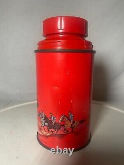 Vintage 1966 red Zorro Thermos Bright Clean WOW Must See