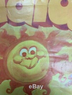 Vintage 1970's McDonaldland Poster with Grimace with 4 Arms Mayor McCheese Must See