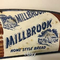 Vintage 40s/50s Millbrook Bread Grocery Store 36 Metal Door Push Bar Must See