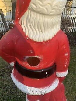 Vintage 5ft Blow Mold Santa Claus Lifesize Christmas Decoration A MUST SEE