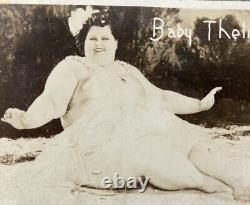 Vintage Awesome RPPC Circus Lady Baby Thelma Unposted Must See