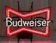 Vintage BUDWEISER Beer Bowtie Neon Bar Advertising Sign RARE MUST SEE #051-261