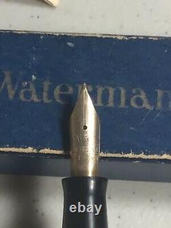 Vintage Blue WATERMAN'S FOUNTAIN PEN 14k 14kt Nib Ideal (Must See)