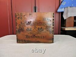 Vintage Bushmills Distillery Irish Whiskey Wooden Crate #1must See