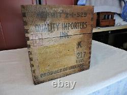 Vintage Bushmills Distillery Irish Whiskey Wooden Crate #2must See