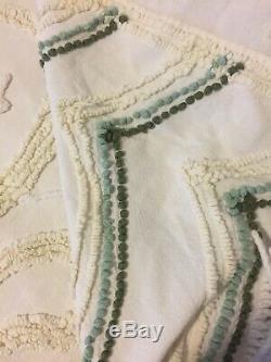 Vintage CABIN CRAFTS CHENILLE FLORAL BEDSPREAD Full Size Free Ship Must See