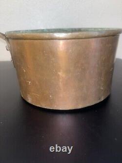 Vintage COPPER HANDMADE FORGED 9 SAUCEPAN (DOVETAILED) Hammered Must See